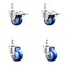 Service Caster 3 Inch 316SS Blue Polyurethane 3/8 Inch Threaded Stem Caster Lock Brake, 2PK SS316TSTTL20S314-PPUBBLUE-381615-2S2 - alternate 1